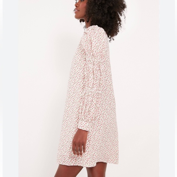 Hyacinth House Textured Floral Puff Sleeve Clemons Floral Mini Dress Size Large - Picture 5 of 14